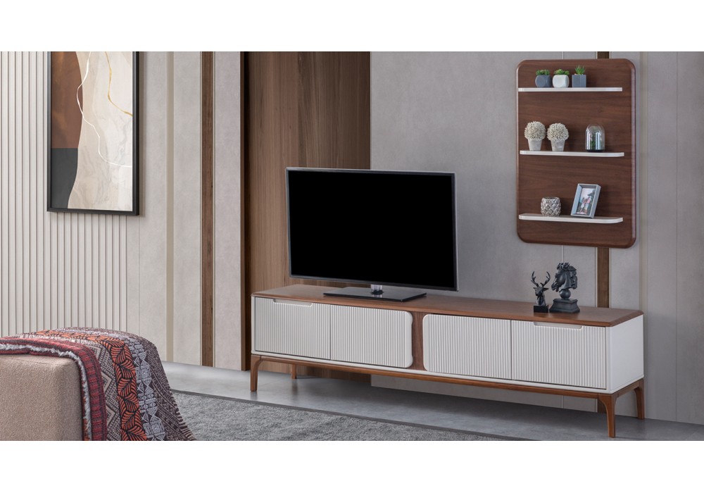 İnci Ahşap Ayaklı Modern Tv Ünitesi