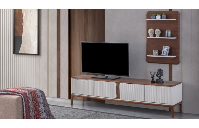 İnci Ahşap Ayaklı Modern Tv Ünitesi