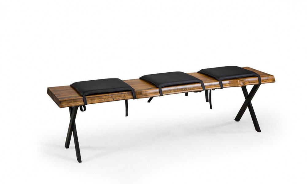 İron Wood Metal Ayaklı Benç