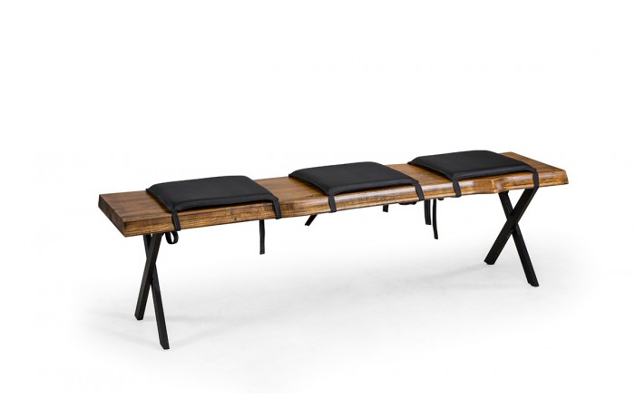İron Wood Metal Ayaklı Benç
