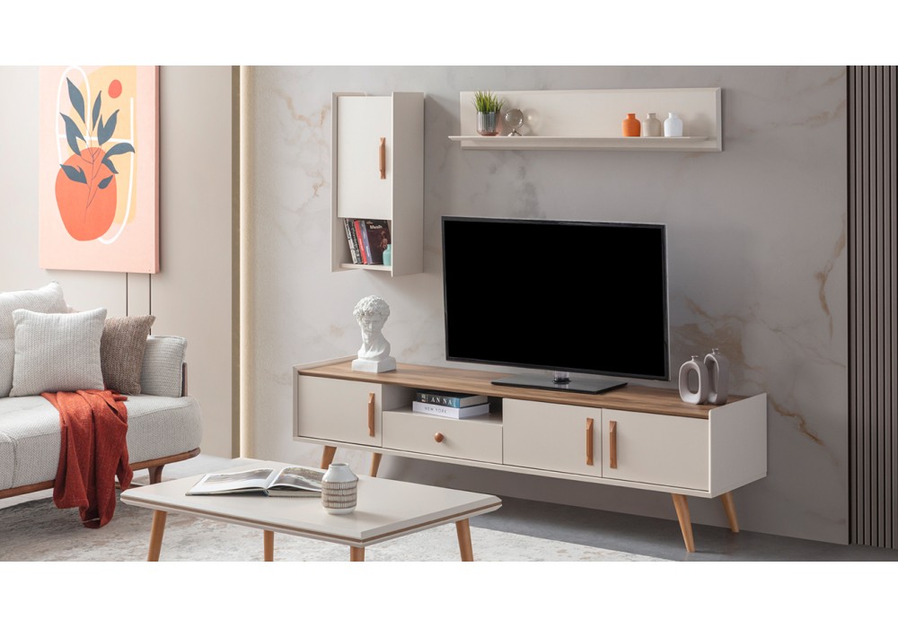Giza Ahşap Ayaklı Tv Ünitesi