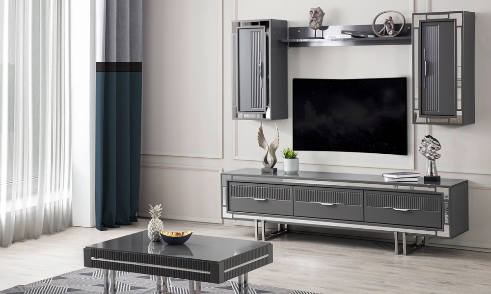 Sedef Metal Ayaklı Tv Ünitesi