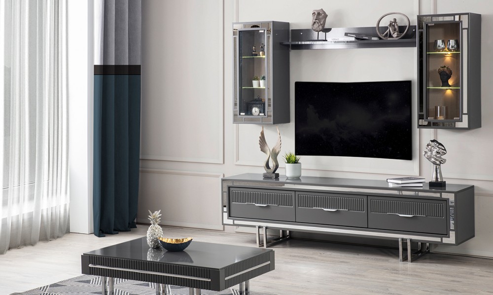Sedef Metal Ayaklı Tv Ünitesi