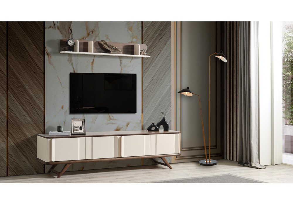 Oslo Ahşap Ayaklı Modern Tv Ünitesi