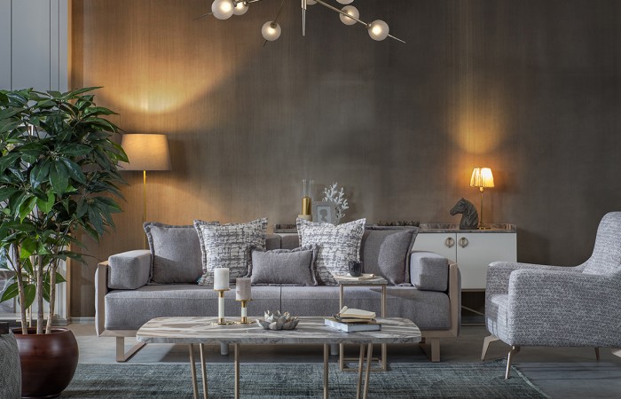 Loft Gold Metal Ayaklı Koltuk Takımı