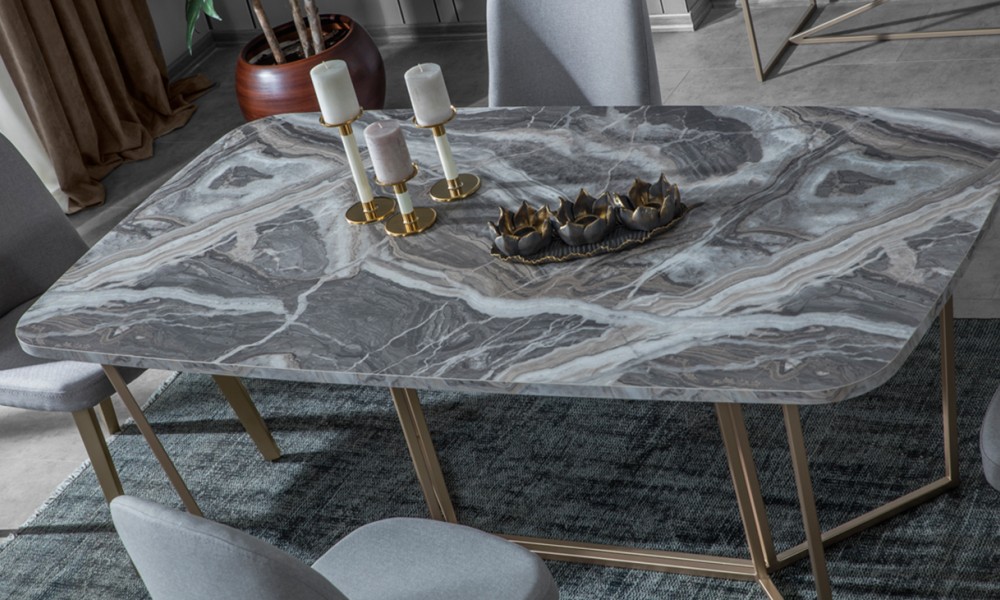 Loft Gold Metal Ayaklı Yemek Odası Takımı Yemek Odası Loft Gold Metal Ayaklı Yemek Odası Takımı Yemek Odası