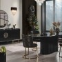 Gucci Antrasit Gold Metal Ayaklı Yemek Odası Takımı Yemek Odası Gucci Antrasit Gold Metal Ayaklı Yemek Odası Takımı Yemek Odası