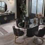 Gucci Antrasit Gold Metal Ayaklı Yemek Odası Takımı Yemek Odası Gucci Antrasit Gold Metal Ayaklı Yemek Odası Takımı Yemek Odası