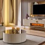 Gucci Ekru Gold Şömineli Tv Ünitesi Gucci Ekru Gold Şömineli Tv Ünitesi