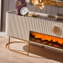 Gucci Ekru Gold Şömineli Tv Ünitesi Gucci Ekru Gold Şömineli Tv Ünitesi