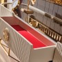 Gucci Ekru Gold Şömineli Tv Ünitesi Gucci Ekru Gold Şömineli Tv Ünitesi