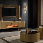 Gucci Golden Şömineli Tv Ünitesi Gucci Golden Şömineli Tv Ünitesi