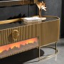 Gucci Golden Şömineli Tv Ünitesi Gucci Golden Şömineli Tv Ünitesi