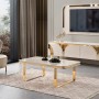 İmaj Panolu Gold Metal Ayaklı Tv Ünitesi