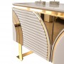 İmaj Panolu Gold Metal Ayaklı Tv Ünitesi