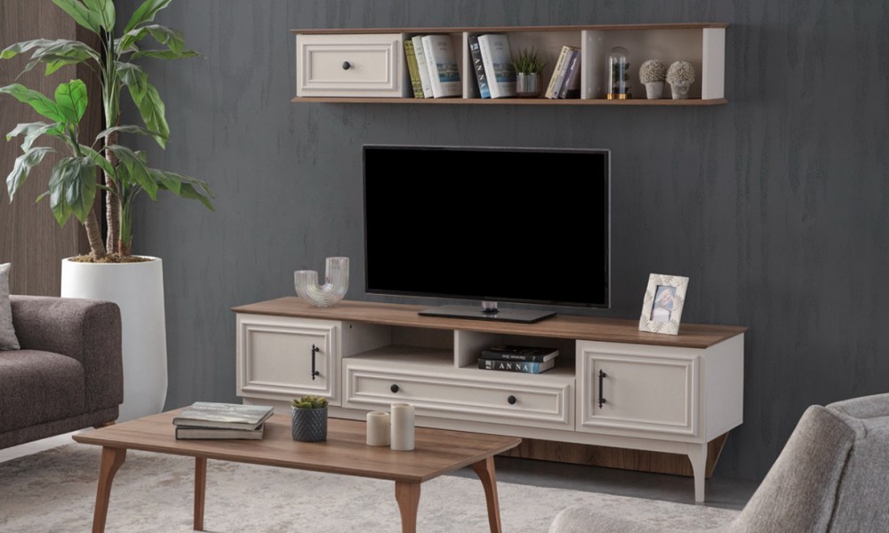 Malta Ahşap Ayaklı Tv Ünitesi