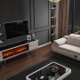 Velar Şömineli Metal Ayaklı Tv Ünitesi Velar Şömineli Metal Ayaklı Tv Ünitesi