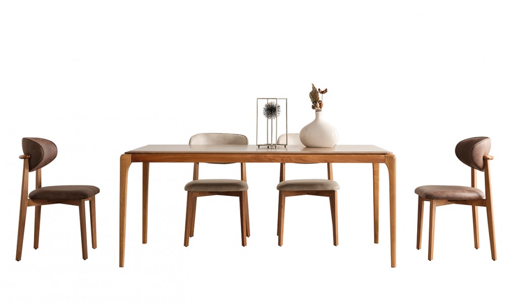 Trend Ahşap Ayaklı Modern Yemek Odası Takımı Trend Ahşap Ayaklı Modern Yemek Odası Takımı