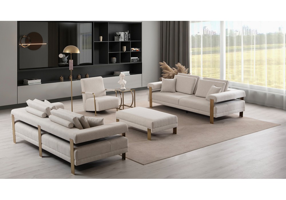 Deep Living Antik Metal Ayaklı Koltuk Takımı