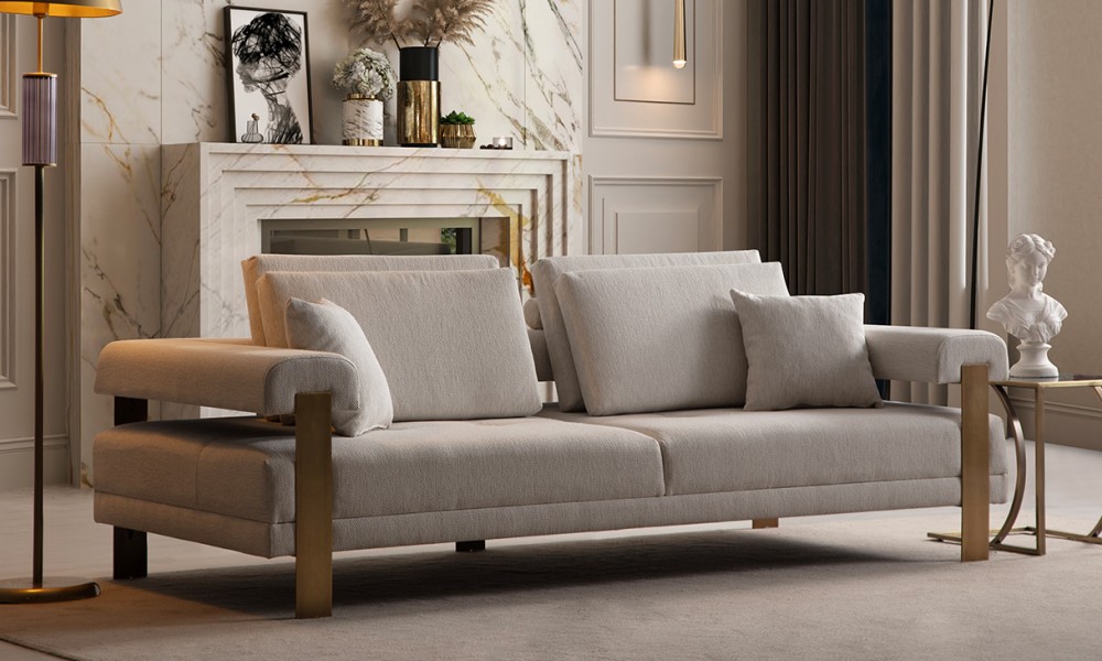 Deep Living Antik Metal Ayaklı Koltuk Takımı