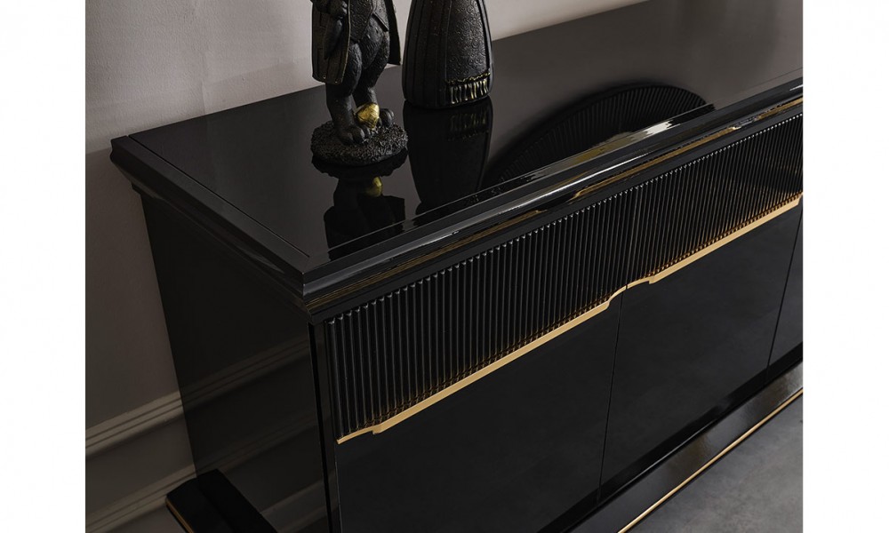 Masarati Gold Metal Ayaklı Yemek Odası Takımı