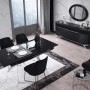 Masarati Gümüş Metal Ayaklı Yemek Odası Takımı