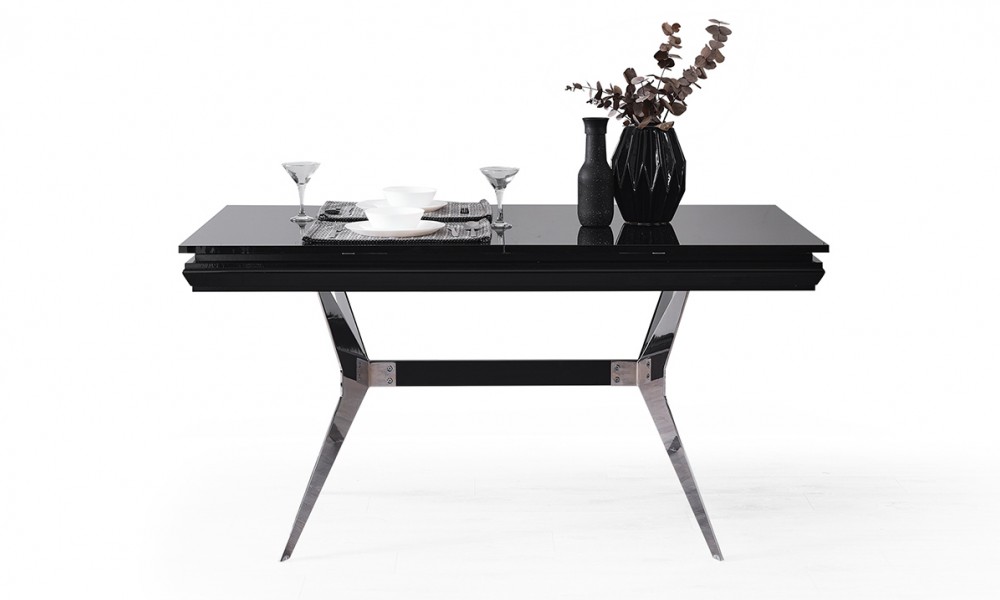 Masarati Gümüş Metal Ayaklı Yemek Odası Takımı