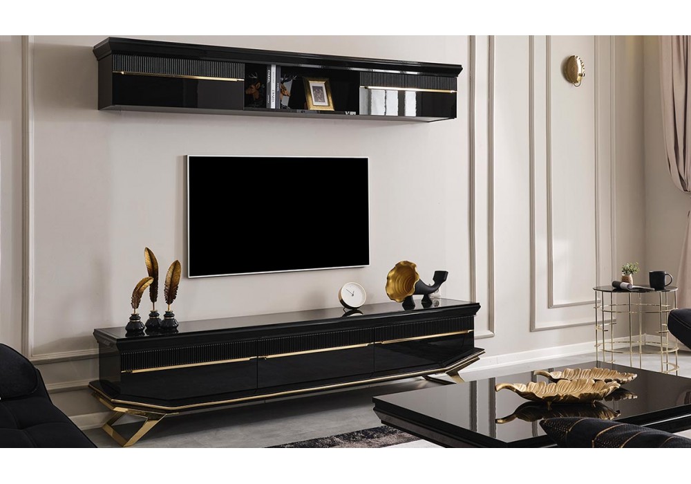 Masarati Gold Metal Ayaklı Tv Ünitesi