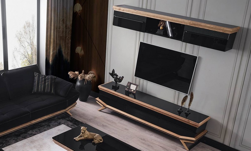 Okyanus Ahşap Ayaklı TV Ünitesi Okyanus Ahşap Ayaklı TV Ünitesi