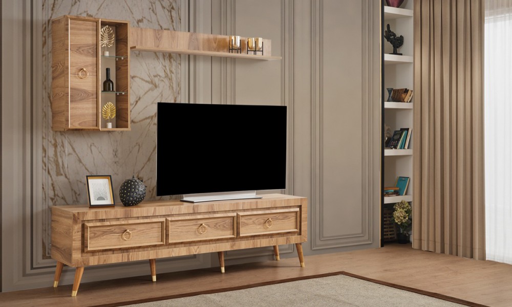 Pablo Ahşap Ayaklı Tv Ünitesi Pablo Ahşap Ayaklı Tv Ünitesi