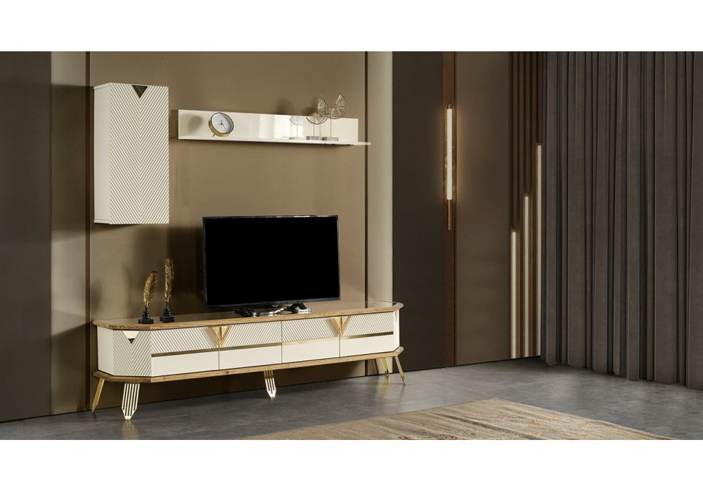 Milano Gold Metal Ayaklı Tv Ünitesi