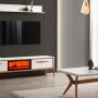 Kumsal Ahşap Ayaklı Şömineli Tv Ünitesi Kumsal Ahşap Ayaklı Şömineli Tv Ünitesi
