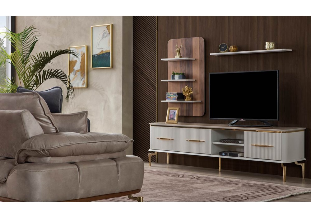 Royal Gold Metal Ayaklı TV Ünitesi