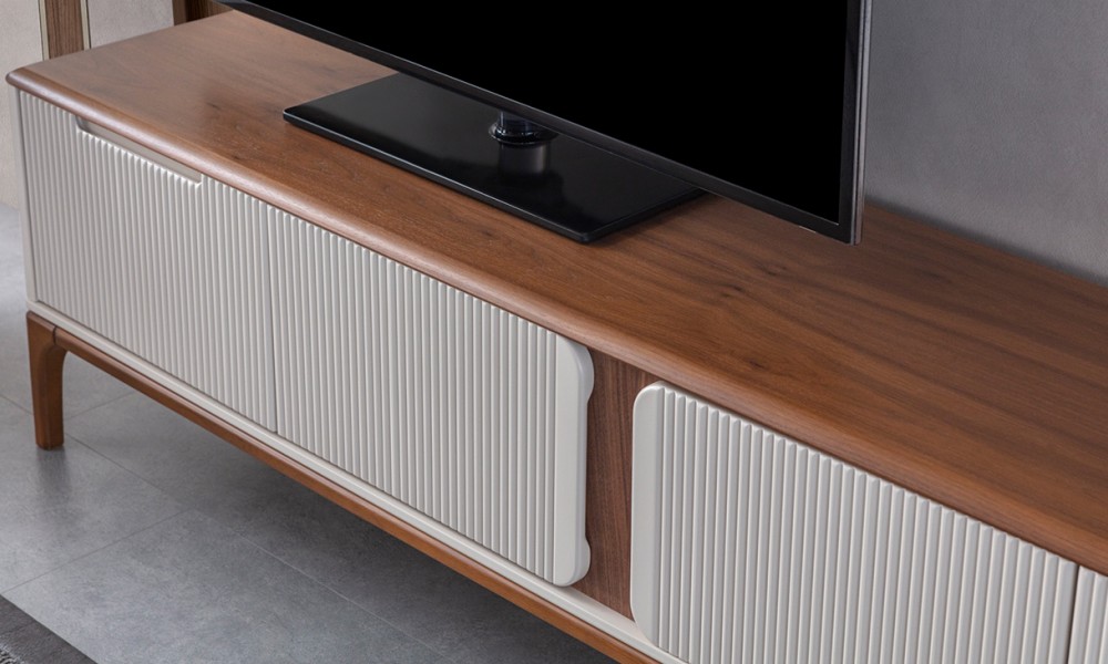 İnci Ahşap Ayaklı Modern Tv Ünitesi