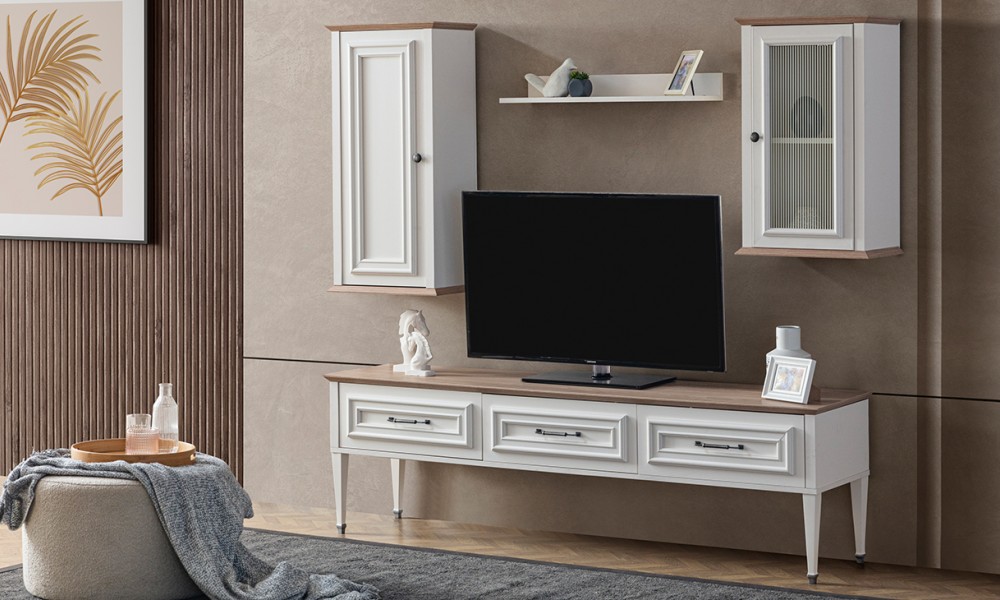 İstanbul Ahşap Ayaklı Tv Ünitesi