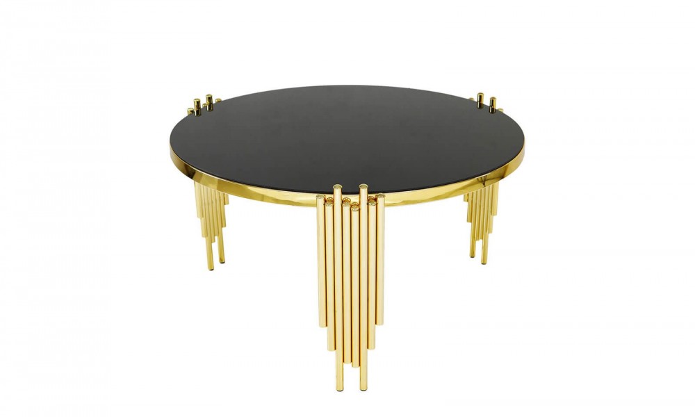 HR-8026 Güneş Orta Sehpa Gold İndirimli Mobilya