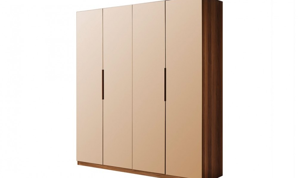 Perla 200 cm 4 Kapaklı Dolap Ceviz İndirimli Mobilya
