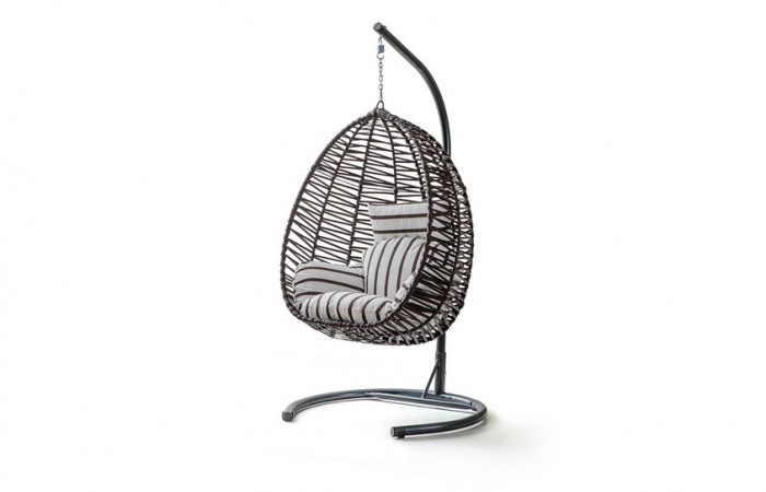 Rattan Bahçe - Balkon Salıncağı Kahve - Zebra Minder CV-02 Salıncak