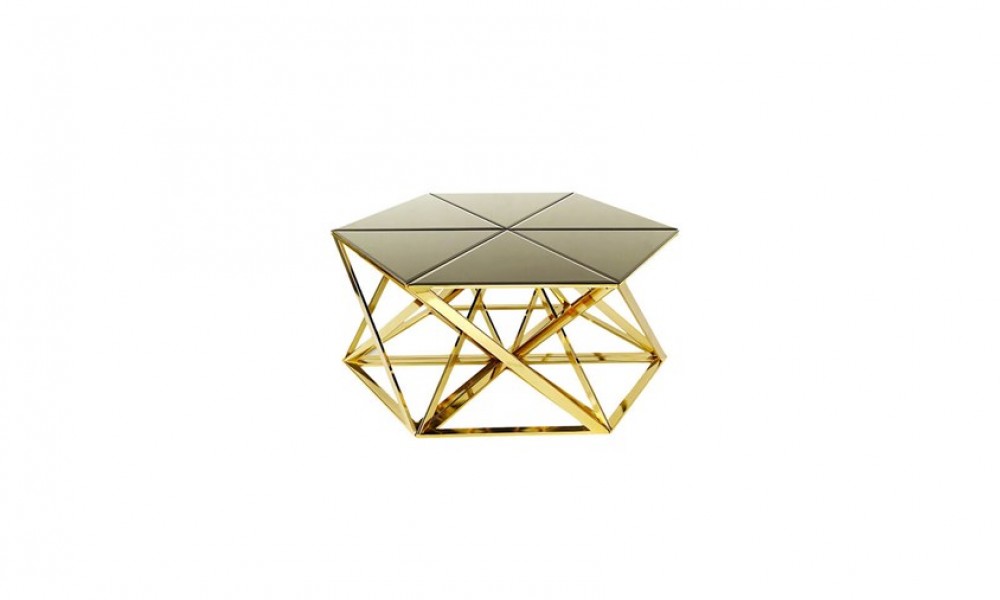 HR-8088 Prizma Orta Sehpa Gold İndirimli Mobilya