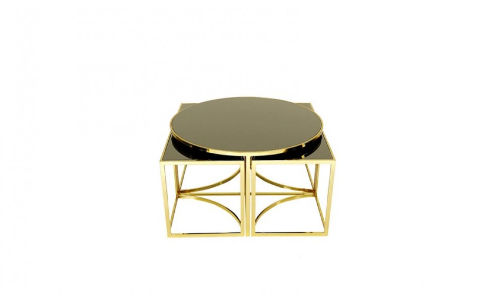 HR-8018 Yavrulu Orta Sehpa Gold İndirimli Mobilya