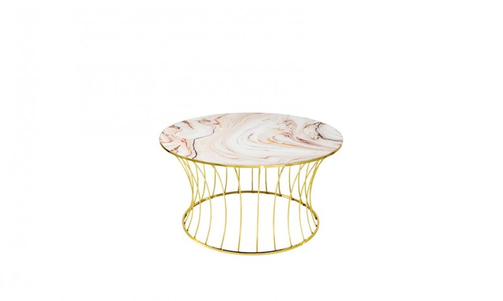 HR-8051 Sırma Orta Sehpa Gold İndirimli Mobilya