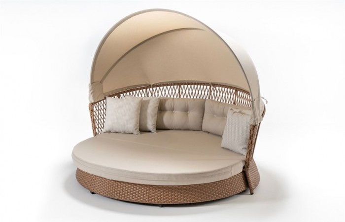 Bahçe Rattan Lüks Açılır Yuvarlak Yataklı Koltuk BH-1168