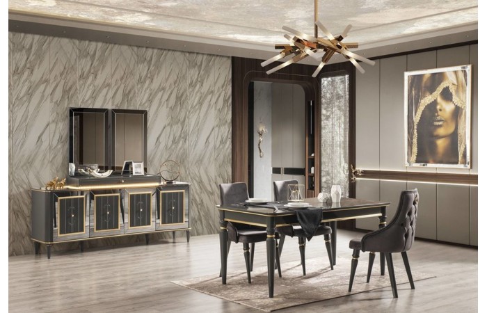 Luxury Yemek Odası Takımı, Siyah