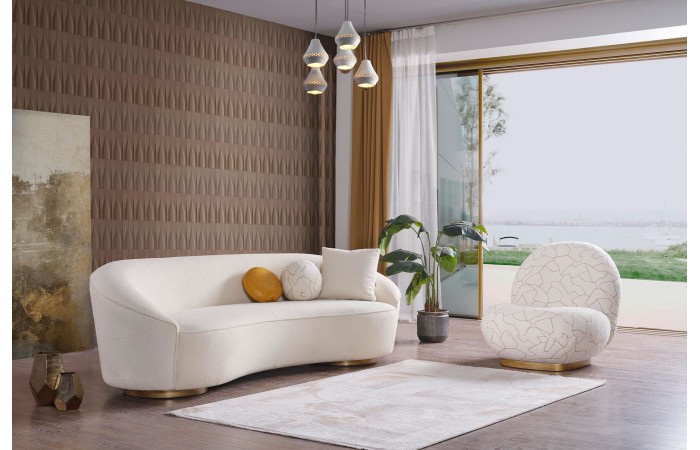 Puffy Lounge Koltuk Takımı, Krem