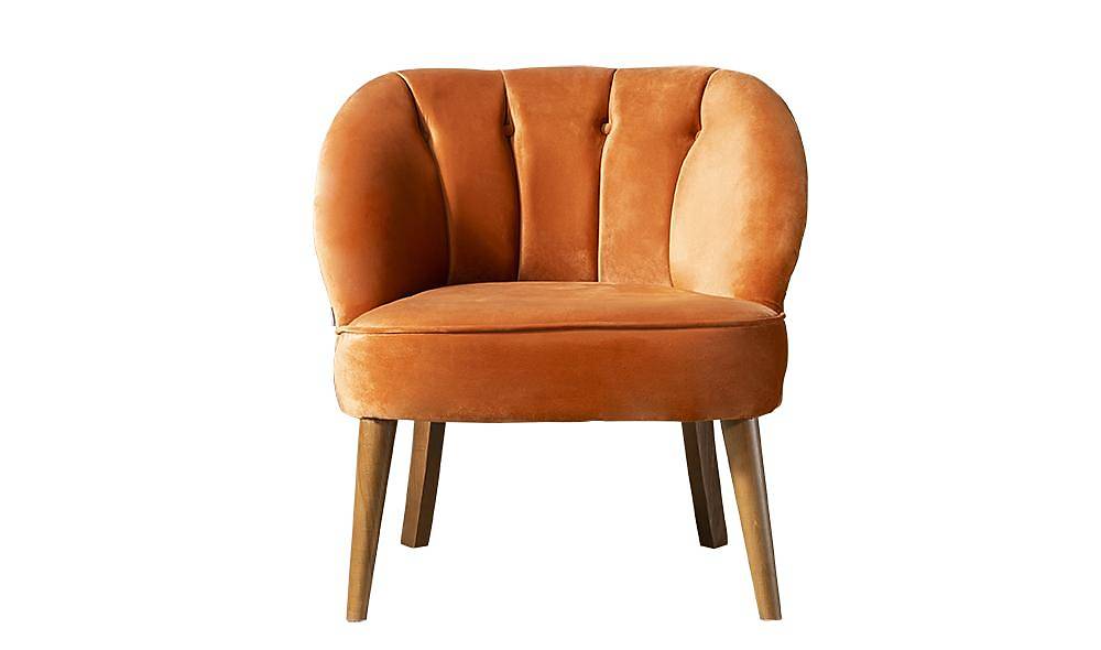 Roselin Turuncu Berjer Çay Seti Koltuk