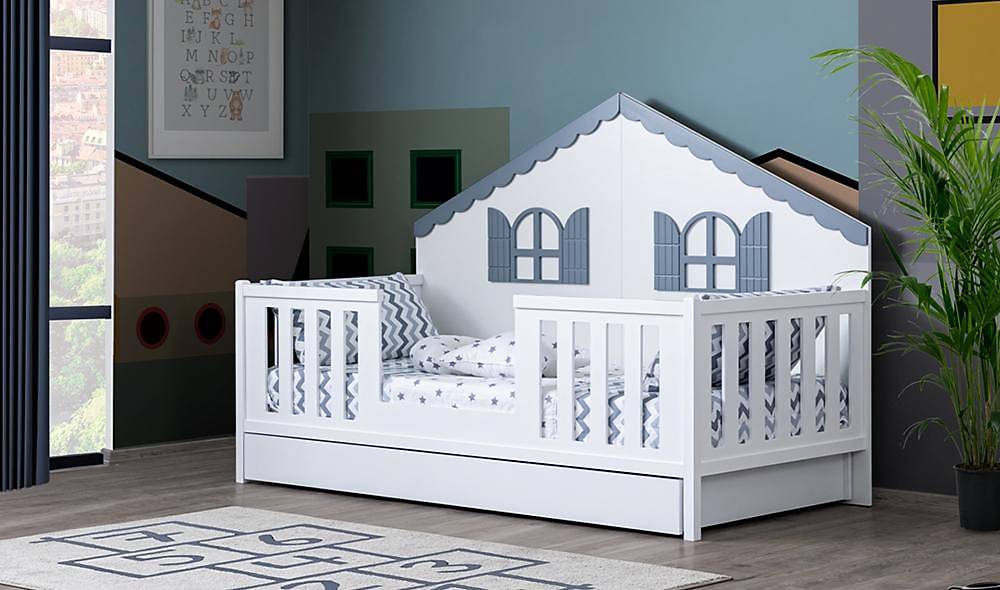 Tilda Gri İkiz Montessori Karyola İndirimli Mobilya