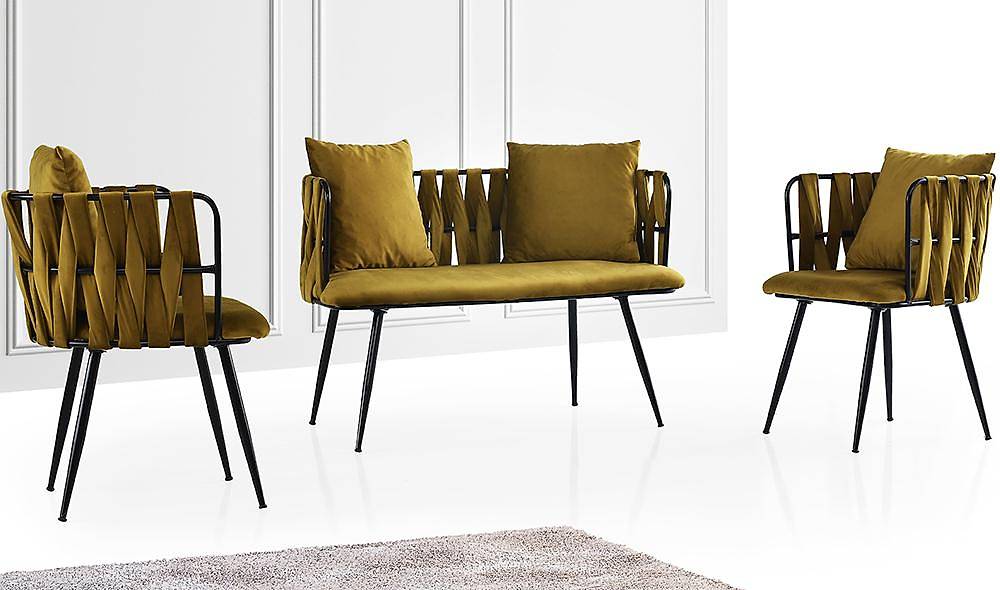 Çınar Yeşil Çay Seti Koltuk V2 Çay Seti Koltuk