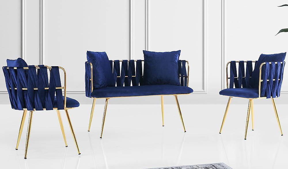 Çınar Mavi Çay Seti Koltuk V2 Çay Seti Koltuk