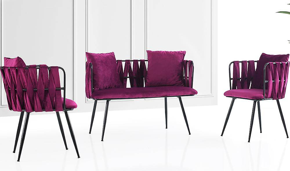 Çınar Mor Çay Seti Koltuk Çay Seti Koltuk