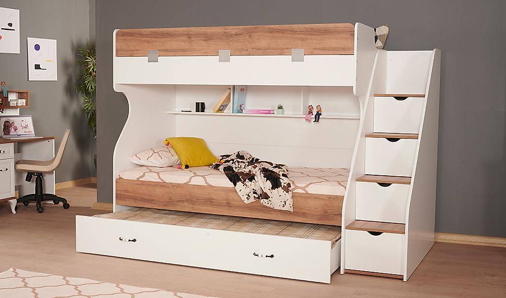 İmge Merdivenli Ranza İndirimli Mobilya